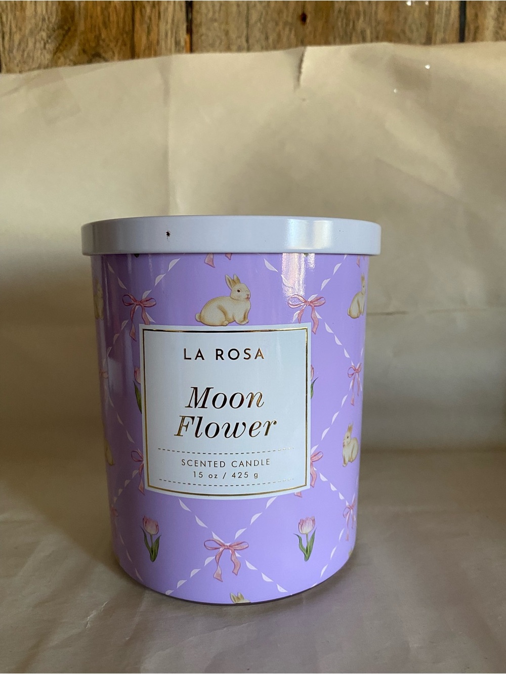 La Rosa moon flower candle
